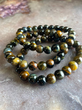 Load image into Gallery viewer, Blue and brown tigers eye stretchy bracelet
