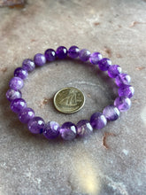 Load image into Gallery viewer, amethyst stretchy bracelet
