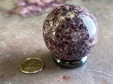 Load image into Gallery viewer, Lepidolite sphere 40mm 4