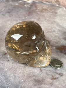 Smokey rutile skull