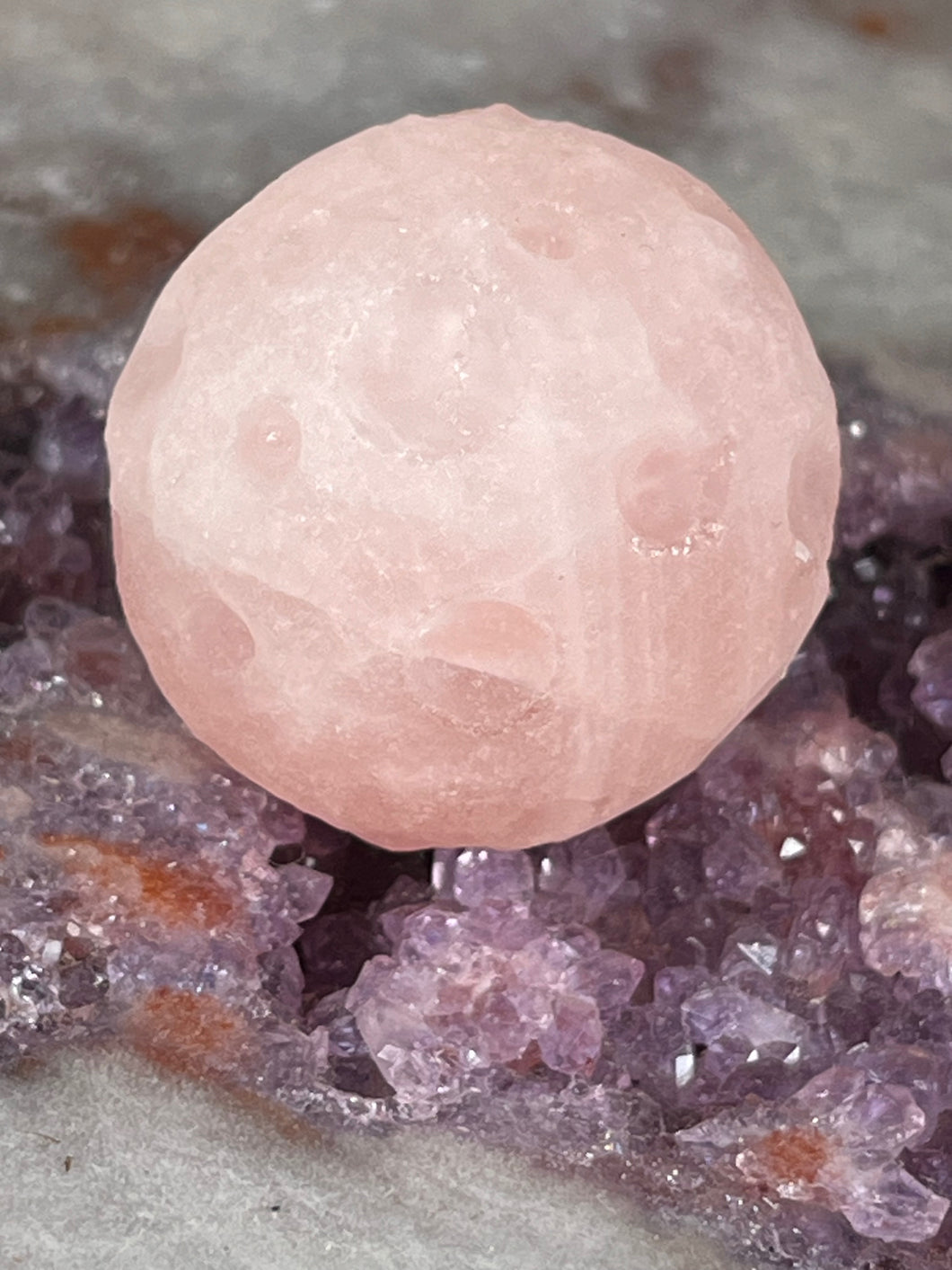 Rose quartz moon