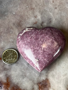 Lepidolite heart 2
