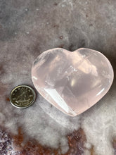 Load image into Gallery viewer, Rose quartz heart (clear)
