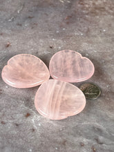 Load image into Gallery viewer, rose quartz heart worry stone

