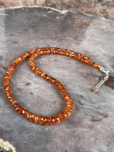Sunstone strand necklace
