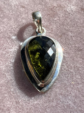 Load image into Gallery viewer, Moldavite pendant 5 (faceted)
