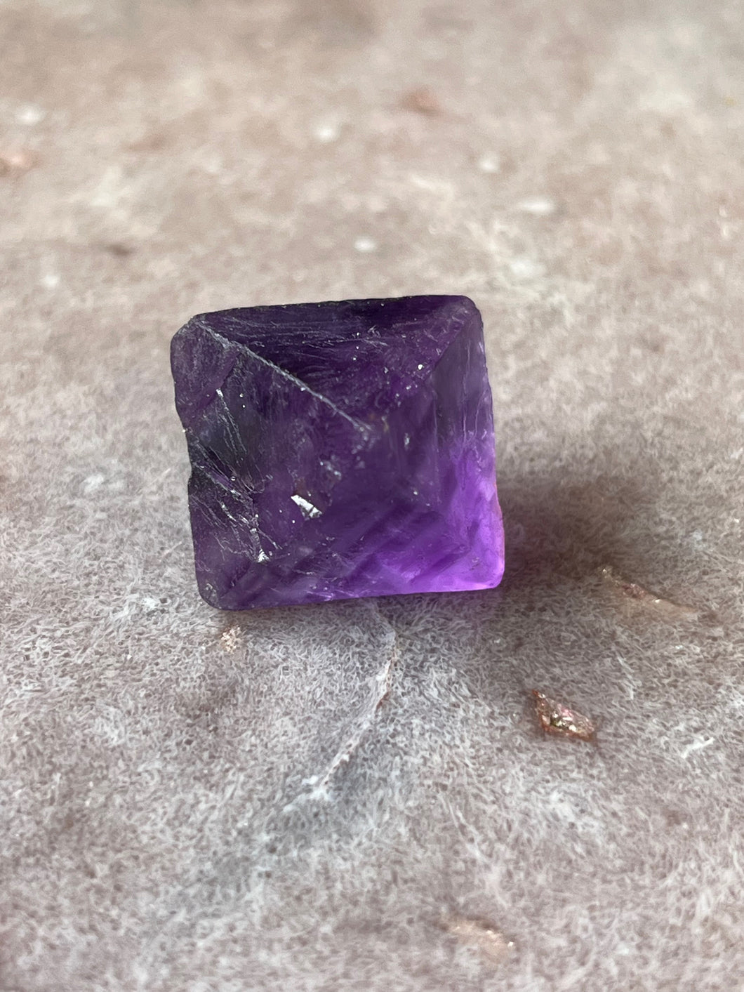 Fluorite octahedron purple