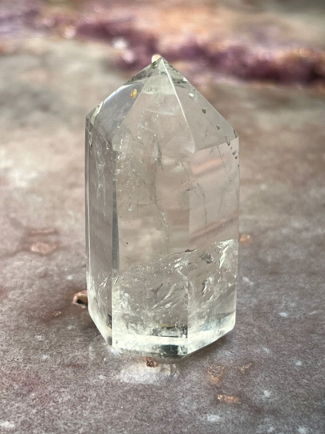 Rose gold tyndall quartz 2