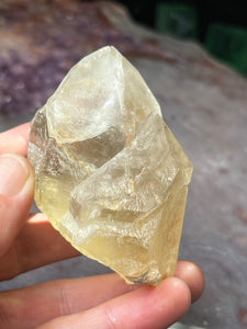 Elestial quartz with Citrine