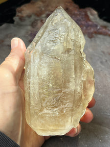 Smokey elestial with Citrine core