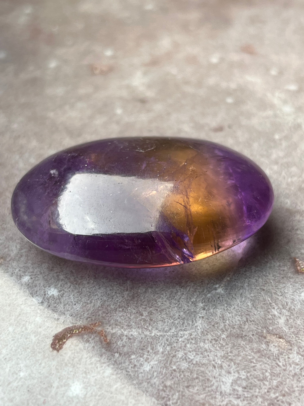 Ametrine palmstone