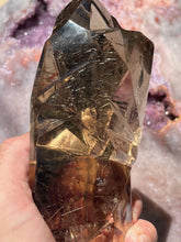 Load image into Gallery viewer, Lemurian smokey timeline portal with rutile 17 T17
