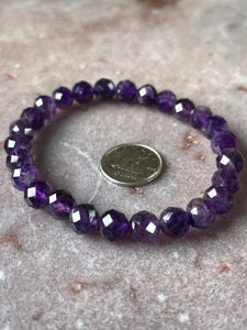 Amethyst facet bracelet