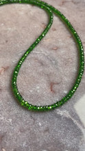 Load and play video in Gallery viewer, Chrome Diopside faceted strand necklace
