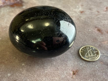 Load image into Gallery viewer, Black tourmaline palm stone (one)
