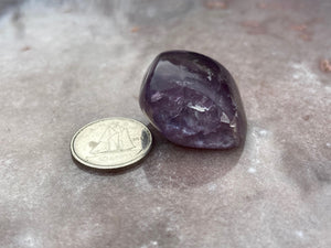 Gem lepidolite tumble 6