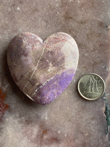 Jade purple & pink heart 13