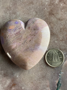 Jade purple & pink heart 15