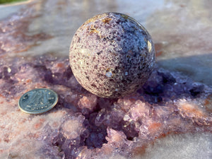 Lepidolite sphere 40mm 2