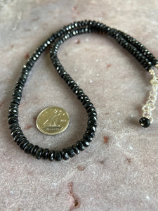 Black tourmaline strand neckalce