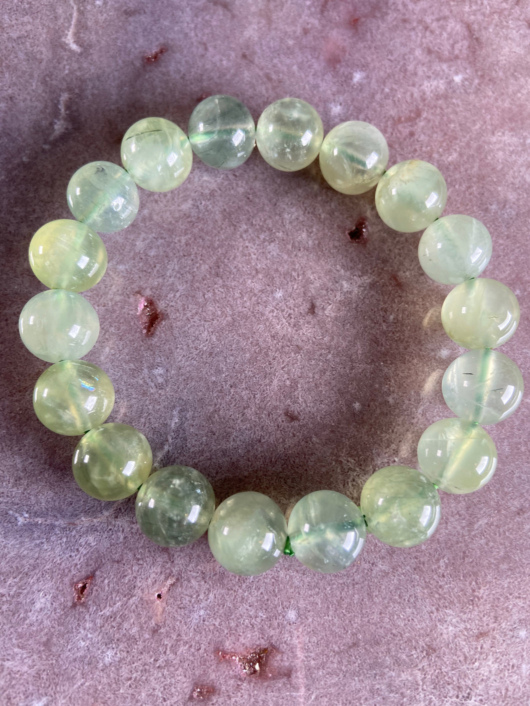 Prehnite bracelet