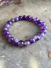 Load image into Gallery viewer, amethyst stretchy bracelet
