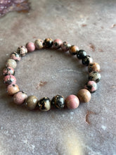 Load image into Gallery viewer, rhodonite stretchy bracelet

