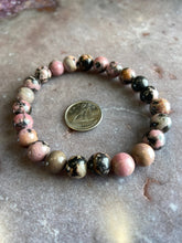 Load image into Gallery viewer, rhodonite stretchy bracelet
