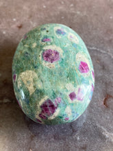 Load image into Gallery viewer, Ruby in Fuchsite palm stone 1
