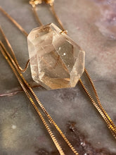 Load image into Gallery viewer, Topaz on 20&quot; rose gold chain
