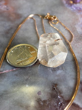 Load image into Gallery viewer, Topaz on 20&quot; rose gold chain
