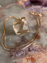 Load image into Gallery viewer, Topaz on 18&quot; rose gold chain
