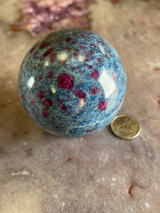 Ruby in kyanite sphere 1
