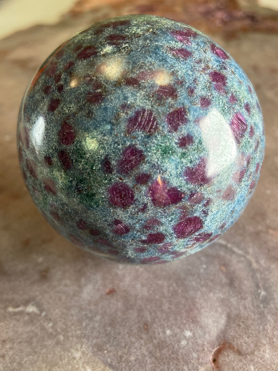 Ruby in kyanite sphere 3