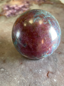 Ruby in kyanite sphere 6