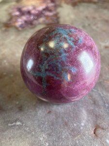 Ruby in kyanite sphere 7