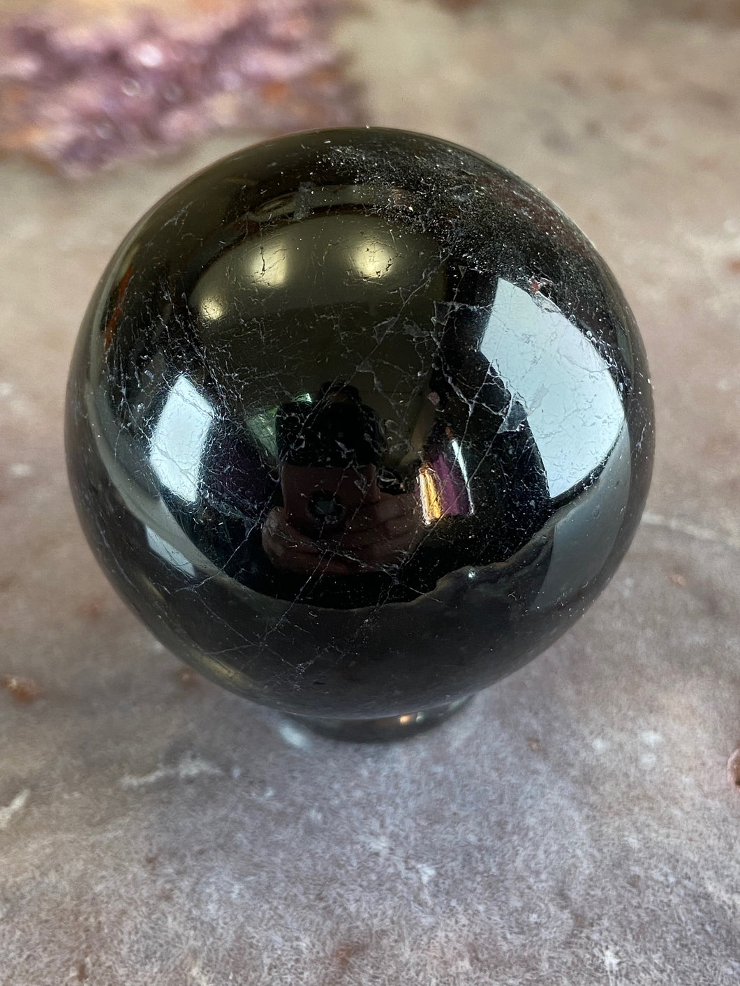 Black Tourmaline Sphere 1