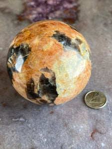 Red Graphic Feldspar Sphere 1