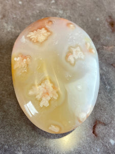 Flower agate palm stone 7