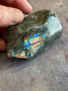 Labradorite half polished free form