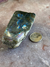 Load image into Gallery viewer, Labradorite half polished free form 2
