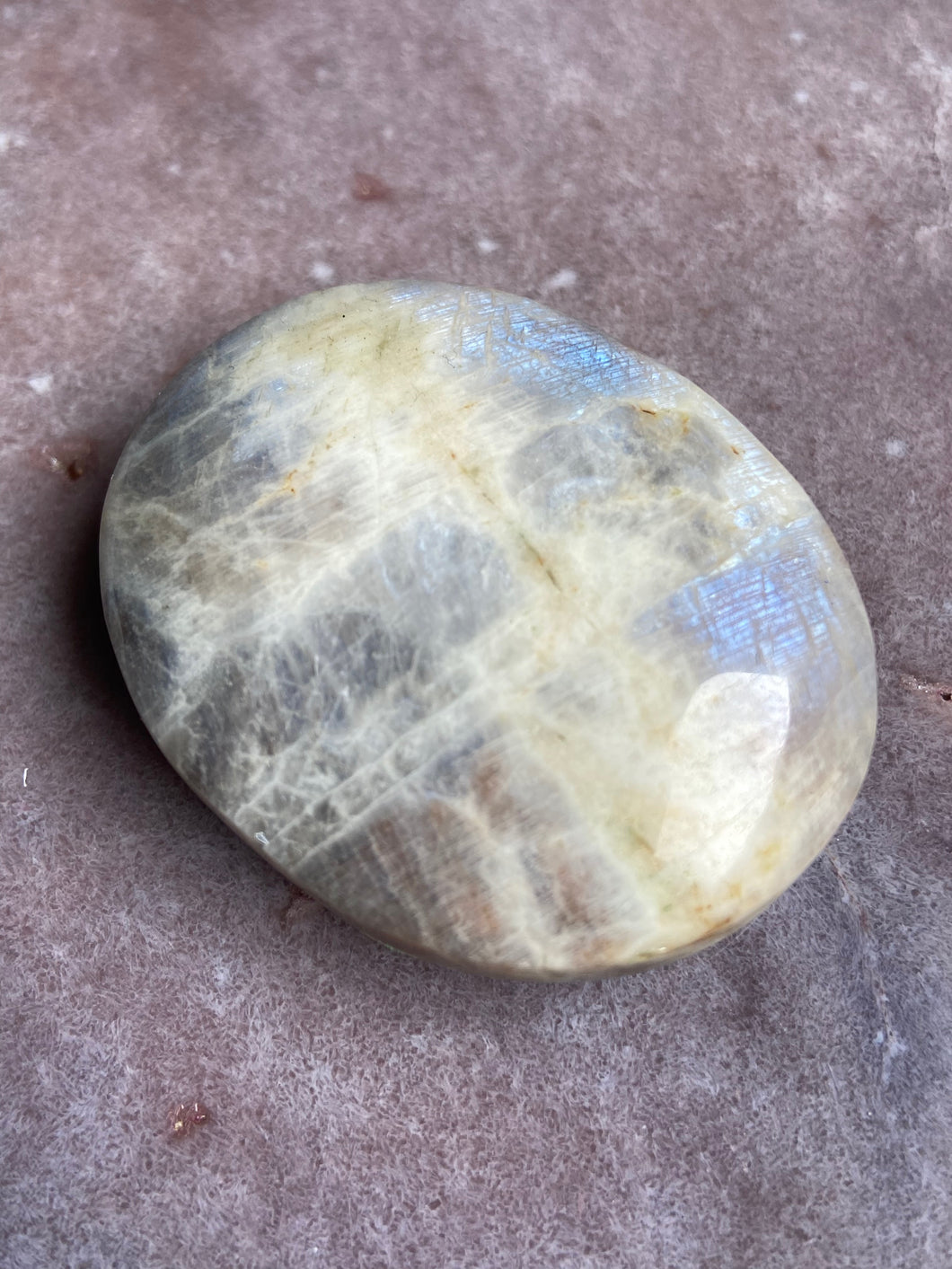 Moonstone Sunstone palm stone