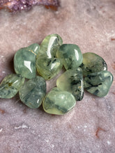 Load image into Gallery viewer, Prehnite with Epidote tumbles
