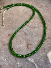 Load image into Gallery viewer, Chrome Diopside faceted strand necklace

