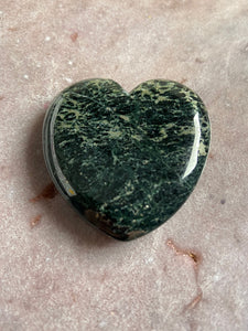 Serpentine with Pyrite heart 6