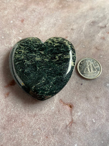 Serpentine with Pyrite heart 6