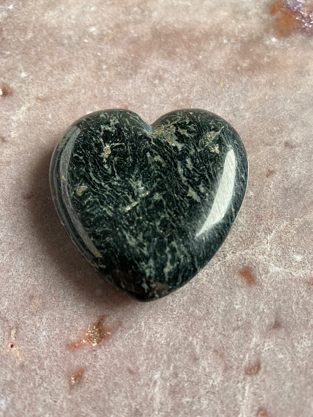 Serpentine with Pyrite heart 3