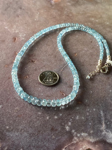 Aquamarine strand necklace 2